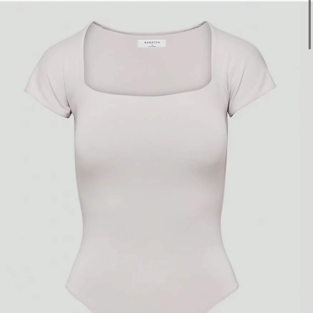 Aritzia Contour Straight Neck Bodysuit Opal